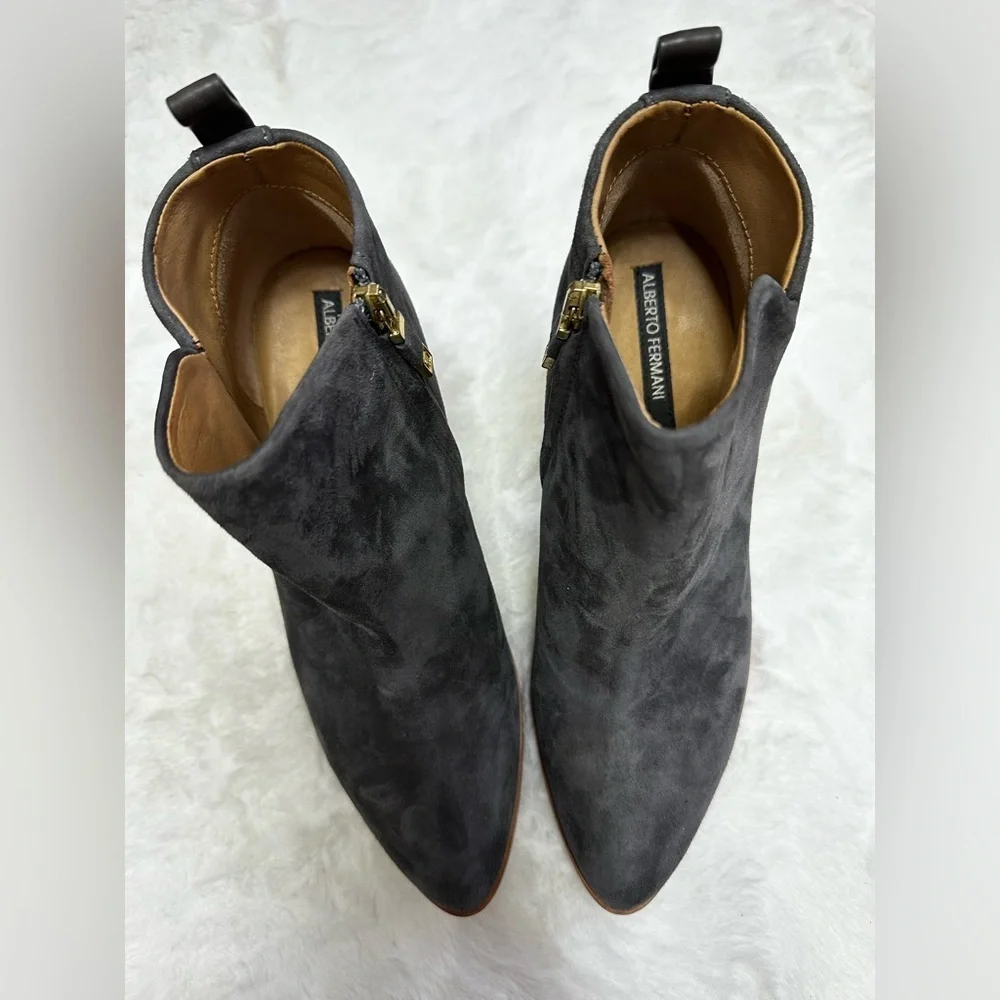 Alberto Fermani Charcoal Ankle Booties